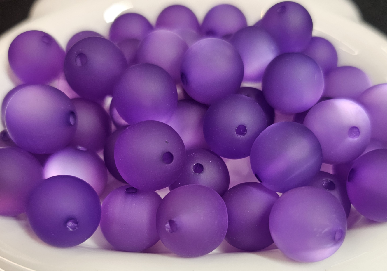 Frosted Cateye Beads (16mm)
