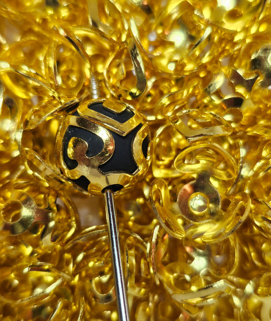 Gold  Heart Metal Bead Caps